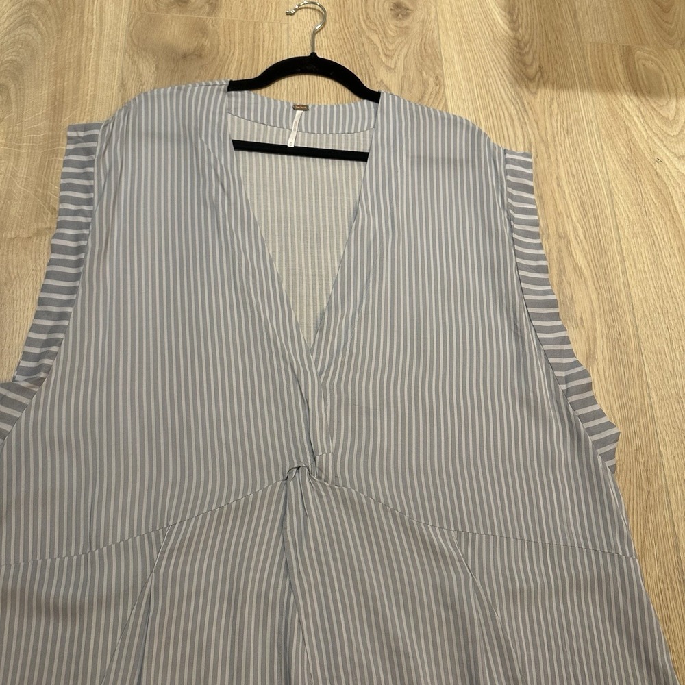 NWOT Free People Gone Sailing Maxi Dress Nautical Stripe Twist Detailing Size M - Picture 6 of 12